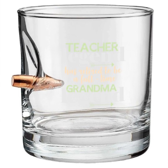 Retired teacher legend | Grandma Grandmother Bullet Whiskey Glasses