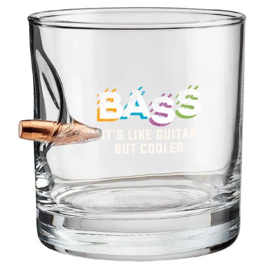 Bass Guitar Guitar Bullet Whiskey Glasses
