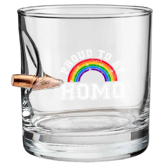 LGBT Proud to be Homo CSD Gay Pride Bullet Whiskey Glasses