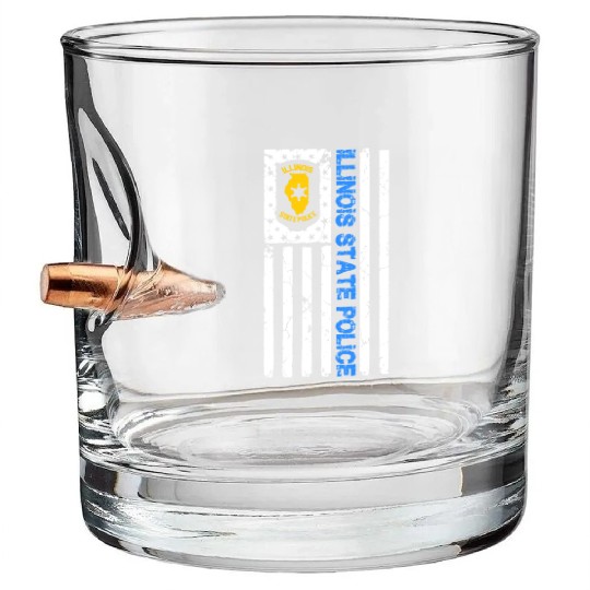 ILLINOIS STATE POLICE Bullet Whiskey Glasses