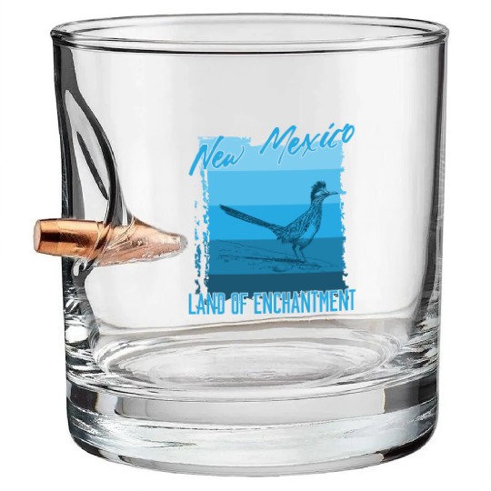 New Mexico state gift Bullet Whiskey Glasses
