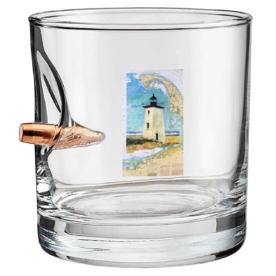 Long Point Light House Ptown Cape Cod Bullet Whiskey Glasses