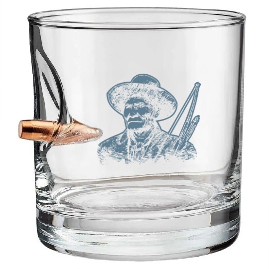 Geronimo Apache Native American Indian Warrior Bullet Whiskey Glasses