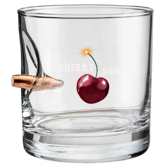 Cherry bomb big Bullet Whiskey Glasses
