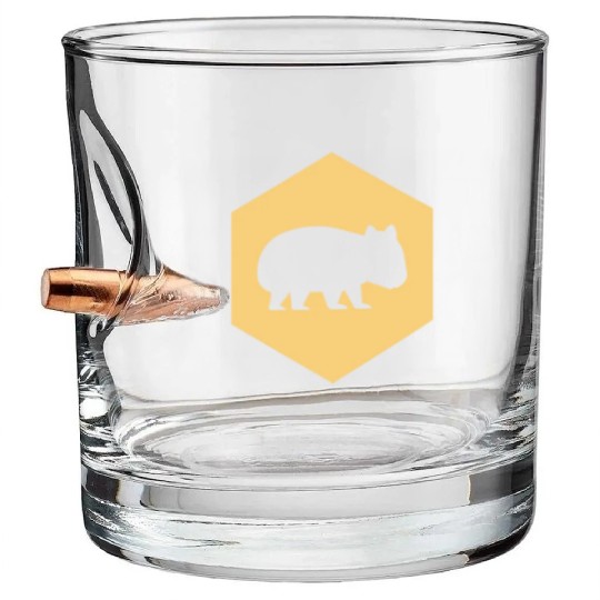 Wombat Australia Animal Welfare Wilderness Gift Bullet Whiskey Glasses