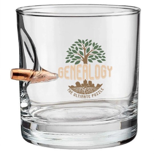 Genealogist Genealogy The Ultimate Puzzle Bullet Whiskey Glasses