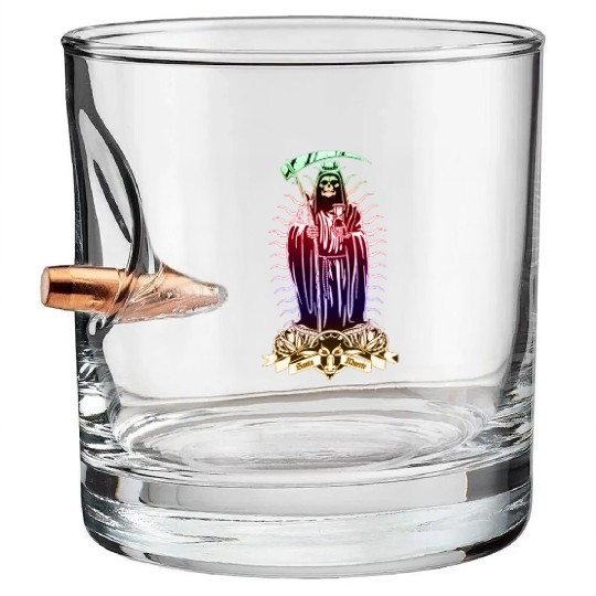 Santa Muerte - Santisima Muerte - Holy Death Bullet Whiskey Glasses
