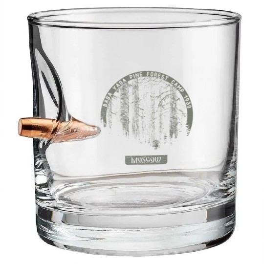 Occult Russian Witch - Baba Yaga Satanic Vintage Bullet Whiskey Glasses