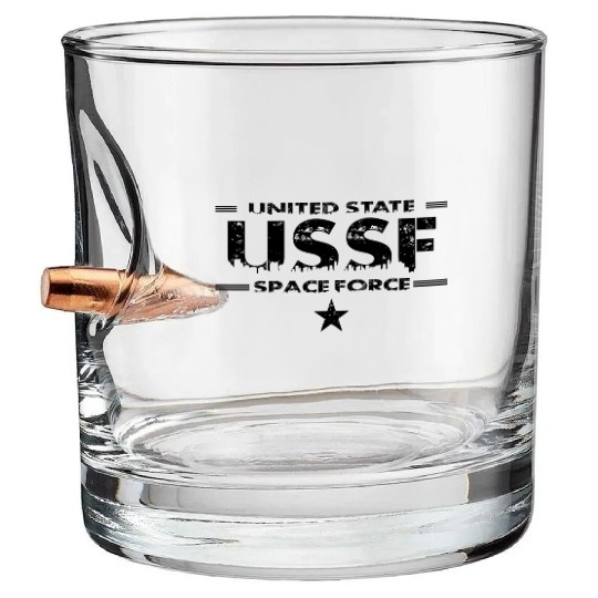 Space Force - Black Bullet Whiskey Glasses