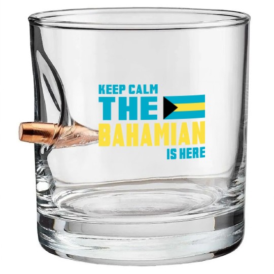 Keep Calm Bahamas Design / Gift Bullet Whiskey Glasses