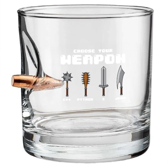 Computer Science Student Gift Bullet Whiskey Glasses