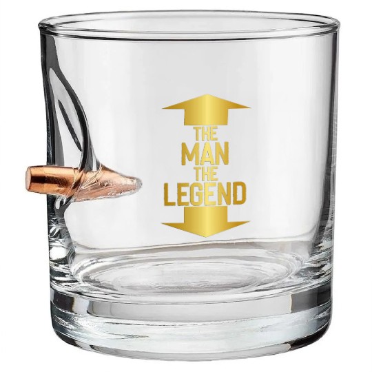 the man the legend Bullet Whiskey Glasses