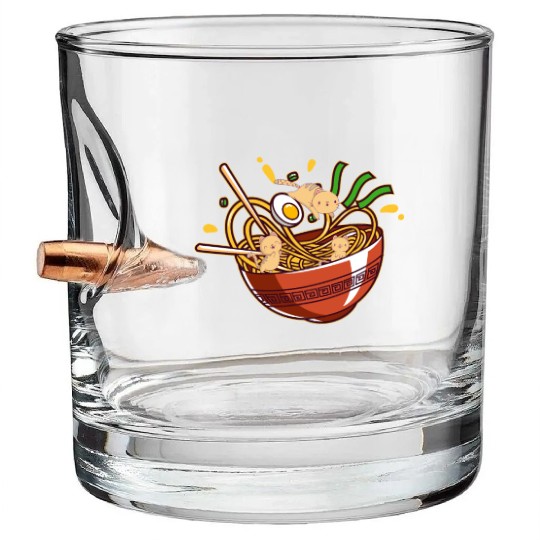 Ramen Bowl Bullet Whiskey Glasses