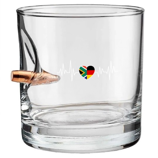 South Africa Germany Flag Two countries Bullet Whiskey Glasses