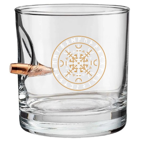 Viking Celtic Character Bullet Whiskey Glasses