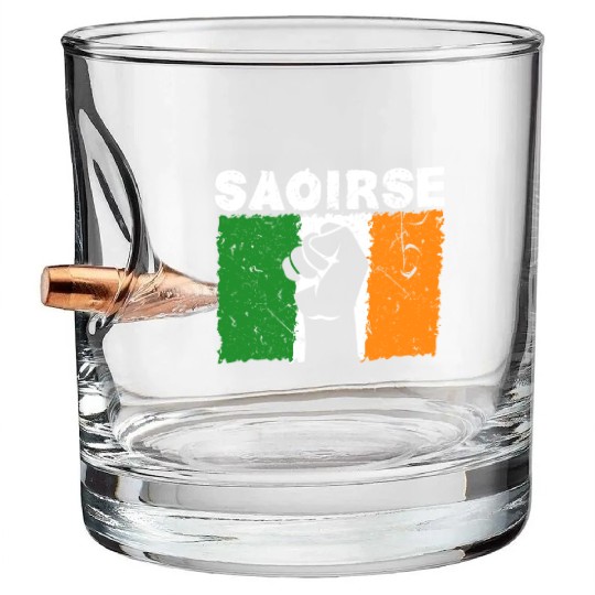 Saoirse Irish Republican Conservative Capitalist I Bullet Whiskey Glasses