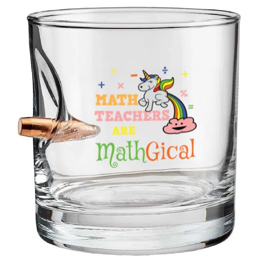 Math Teacher Bullet Whiskey Glasses