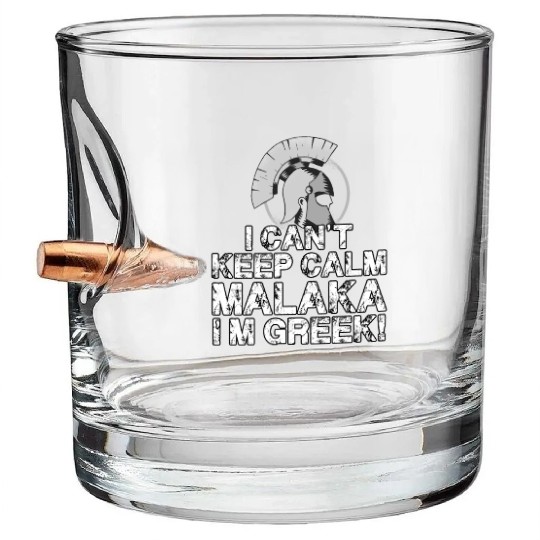 Greek Sparta Helmet Greece Malaka Hellas Bullet Whiskey Glasses