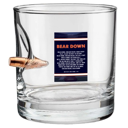 Bear Down Lyrics Poster Bullet Whiskey Glasses