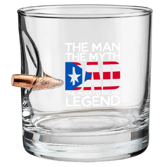 Puerto Rico Gifts For Dad Fathers Day Puerto Rican Bullet Whiskey Glasses