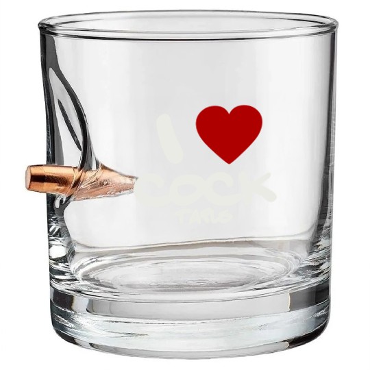 I LOVE COCK TAILS Bullet Whiskey Glasses