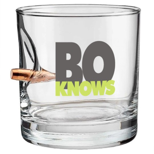 BO KNOWS Bullet Whiskey Glasses