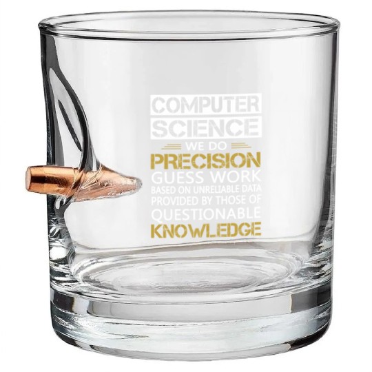 COMPUTER SCIENCE Bullet Whiskey Glasses