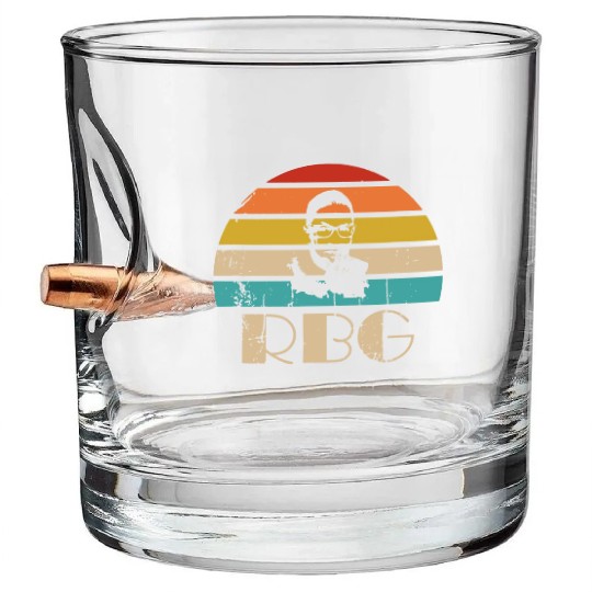 Vintage Notorious RBG Bullet Whiskey Glasses Ruth Bader Ginsburg