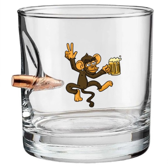 DRUNK MONKEY Beer Bullet Whiskey Glasses