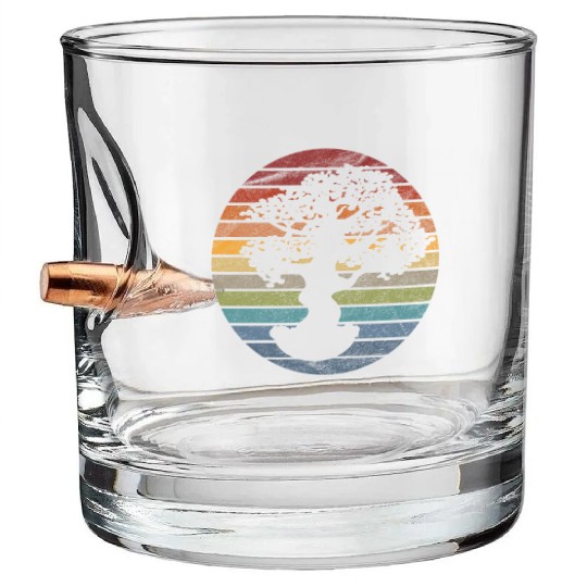 Bonsai Tree Retro Bullet Whiskey Glasses