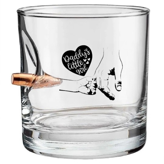 daddy little girl,daddy daughter Bullet Whiskey Glasses,daddy&me