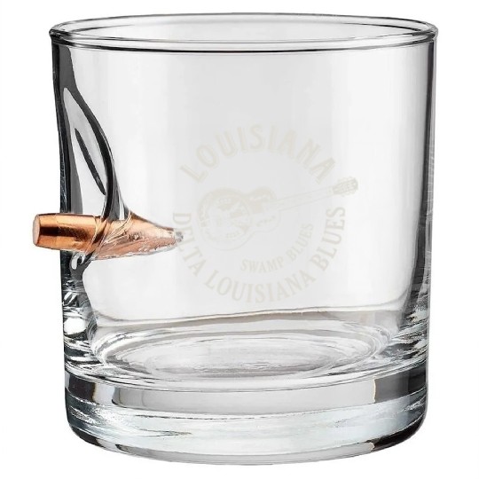 Louisiana Delta Blues Swamp Blues Guitar Bullet Whiskey Glasses