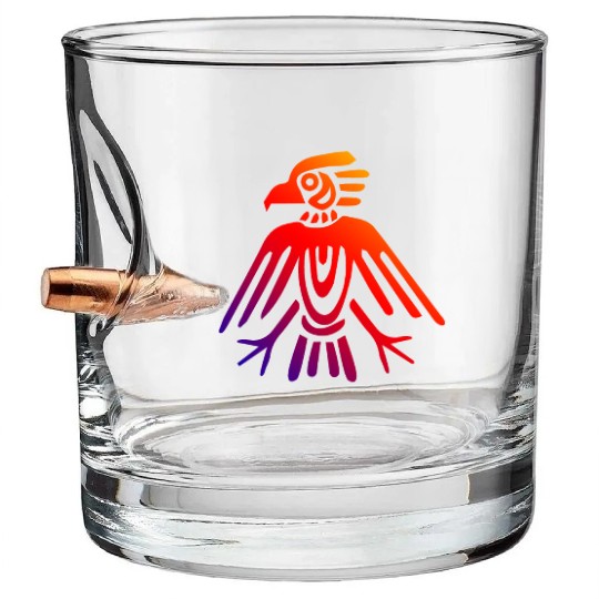 Aztec Symbols Aztec Eagle Tattoo Gift Idea Bullet Whiskey Glasses
