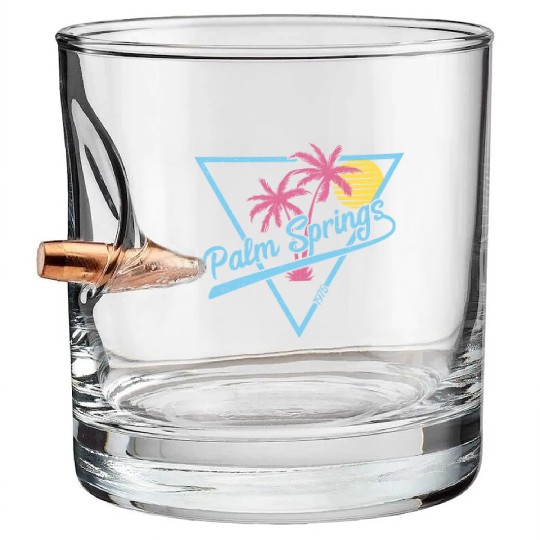 Palm Springs Vintage Retro 1975 Bullet Whiskey Glasses