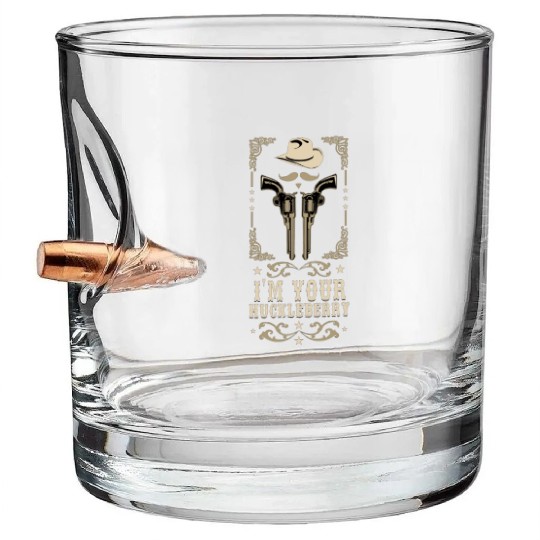I'm Your Huckleberry Vintage Cowboy Say When Bullet Whiskey Glasses