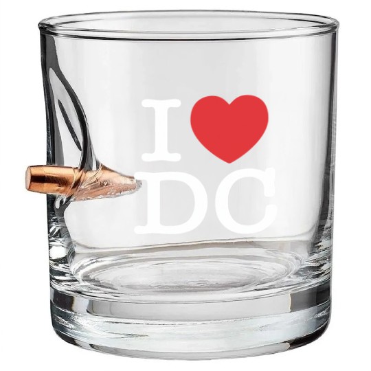 I Heart Dc Love District Of Columbia Bullet Whiskey Glasses Bullet Whiskey Glasses S