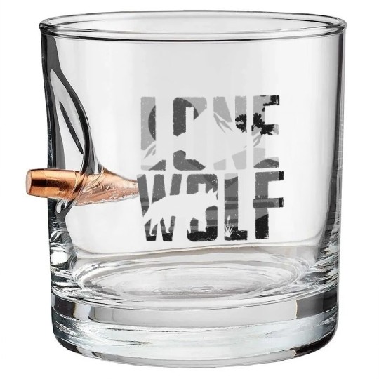 Lone Wolf Gift Bullet Whiskey Glasses