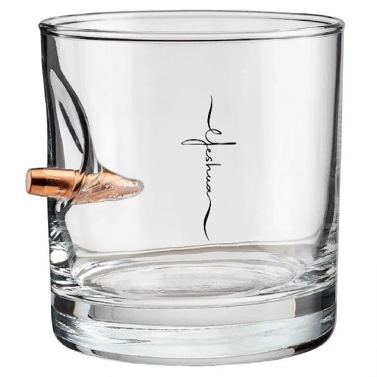 Yeshua Cross Bullet Whiskey Glasses