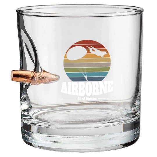 82nd AIRBORNE Division US Army Bullet Whiskey Glasses