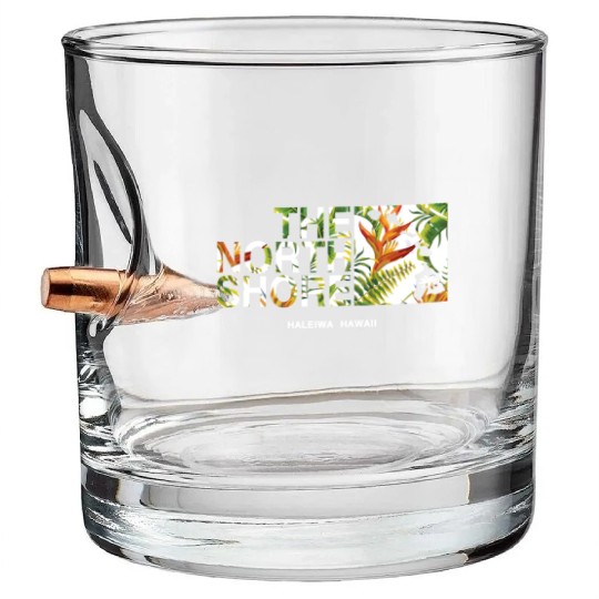North Shore Haleiwa Bird Of Paradise Bullet Whiskey Glasses