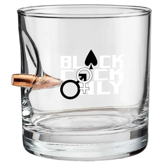 Black Cock Only BBC Cuckold Hotwife Alpha Beta Bullet Whiskey Glasses