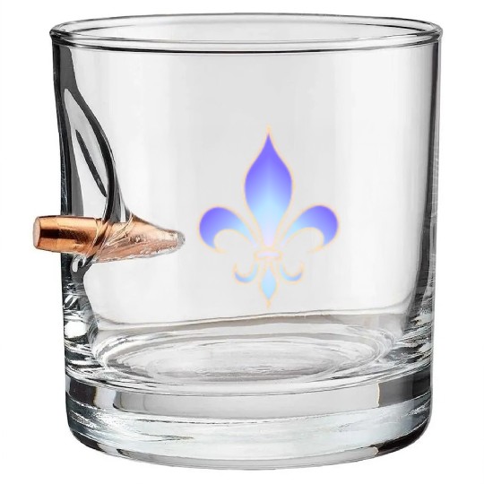 Lily Flower Fleur de Lys Royal Flower Power Roi Bullet Whiskey Glasses