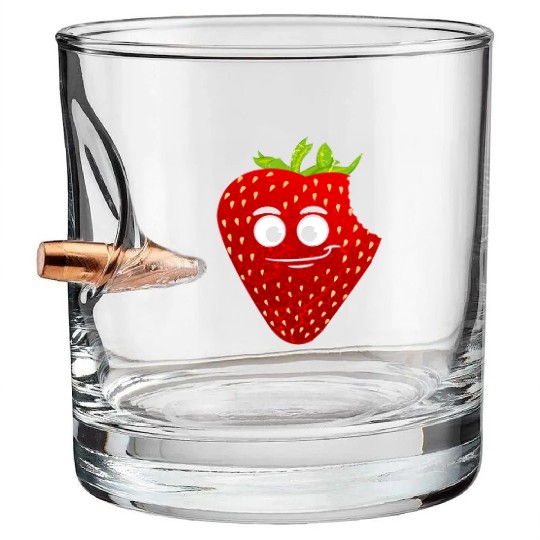 Cute Strawberry Berry Lover Strawberrys Vegan Bullet Whiskey Glasses