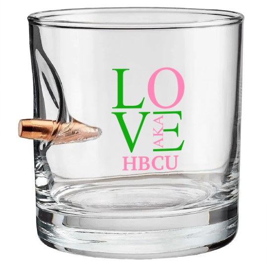 Hbcu Love Aka Paraphernalia For Soror Aphla Access Bullet Whiskey Glasses