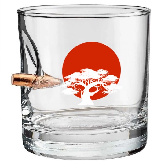 Miyagi-do Karate Bonsai Tree Martial Arts Japanese Bullet Whiskey Glasses