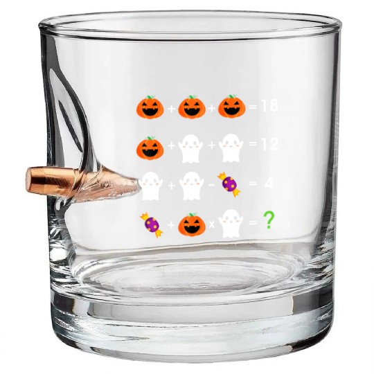 Order of Operations Halloween Quiz Math Teacher Bullet Whiskey Glasses