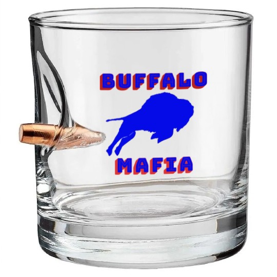 Bills Mafia Bullet Whiskey Glasses Makes A Great Gift For Buffalo Spo