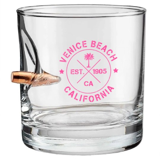 Venice Beach California Los Angeles USA Hollywood Bullet Whiskey Glasses