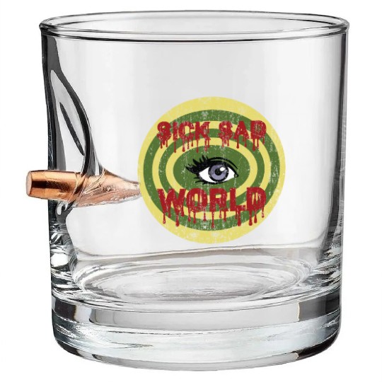 Daria Sick Sad World Drippy Text Eye Logo Bullet Whiskey Glasses