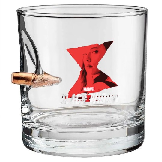Marvel Black Widow Natasha Romanoff Hourglass Bullet Whiskey Glasses